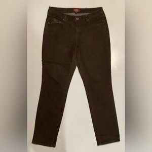 One 5 One 151 Jeans Women 12 Brown Embroidered Studded Rhinestone Straight